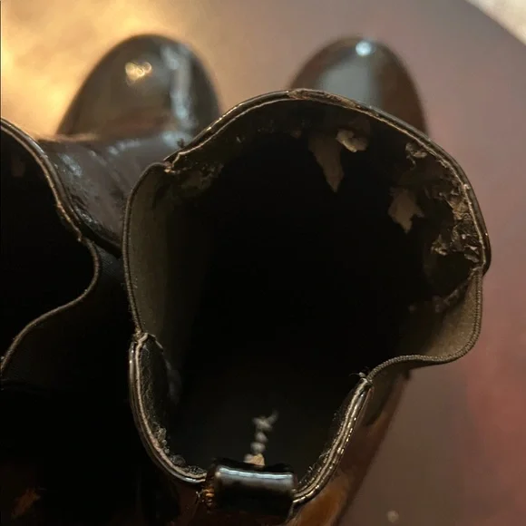 Black Patent Leather Ankle Boots - Picture 7 of 7